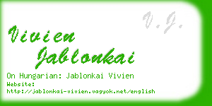 vivien jablonkai business card